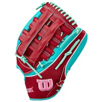 Wilson A2K MY7 12.5in Baseball Glove (WBW103474125), Red/Green