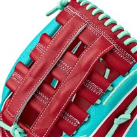 Wilson A2K MY7 12.5in Baseball Glove (WBW103474125), Red/Green