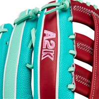 Wilson A2K MY7 12.5in Baseball Glove (WBW103474125), Red/Green