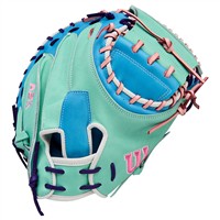Wilson A2K 1734SS SuperSkin 34IN Baseball Catchers Glove (WBW10347634), Blue/Green