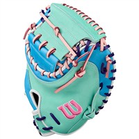 Wilson A2K 1734SS SuperSkin 34IN Baseball Catchers Glove (WBW10347634), Blue/Green