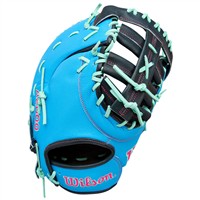 Wilson A2000 1677 SuperSkin 12.5IN 1st Base Baseball Glove (WBW103459125), Navy/Blue