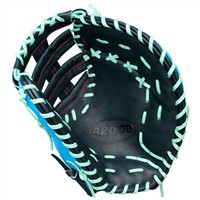 Wilson A2000 1677 SuperSkin 12.5IN 1st Base Baseball Glove (WBW103459125), Navy/Blue
