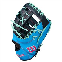 Wilson A2000 1677 SuperSkin 12.5IN 1st Base Baseball Glove (WBW103459125), Navy/Blue