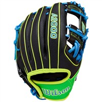 Wilson A2000 PF88 Pedroia Fit SuperSkin 11.25IN Baseball Glove (WBW10346211, Black/Green