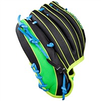Wilson A2000 PF88 Pedroia Fit SuperSkin 11.25IN Baseball Glove (WBW10346211, Black/Green