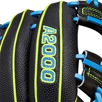 Wilson A2000 PF88 Pedroia Fit SuperSkin 11.25IN Baseball Glove (WBW10346211, Black/Green