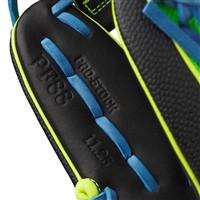 Wilson A2000 PF88 Pedroia Fit SuperSkin 11.25IN Baseball Glove (WBW10346211, Black/Green