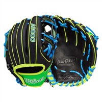 Wilson A2000 PF88 Pedroia Fit SuperSkin 11.25IN Baseball Glove (WBW10346211, Black/Green