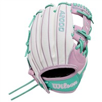 Wilson A2000 FP75SS SuperSkin 11.75IN Fastpitch Softball Glove (WBW10348511, Purple/White