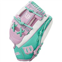 Wilson A2000 FP75SS SuperSkin 11.75IN Fastpitch Softball Glove (WBW10348511, Purple/White