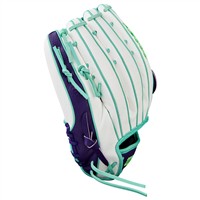 Wilson A2000 FP50SS SuperSkin 12.25IN Fastpitch Softball Glove (WBW10348912, Purple/White