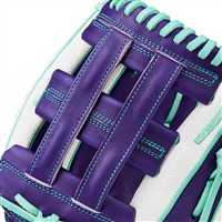 Wilson A2000 FP50SS SuperSkin 12.25IN Fastpitch Softball Glove (WBW10348912, Purple/White