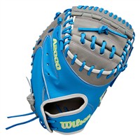 Wilson A2000 FPCM23 34IN Fastpitch Softball Catchers Glove (WBW10349134), Blue/Grey