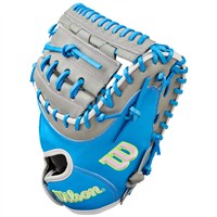 Wilson A2000 FPCM23 34IN Fastpitch Softball Catchers Glove (WBW10349134), Blue/Grey