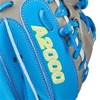 Wilson A2000 FPCM23 34IN Fastpitch Softball Catchers Glove (WBW10349134), Blue/Grey