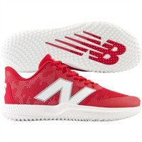 New Balance Men's FuelCell 4040v7 Turf Trainer Baseball Shoes, Red/White