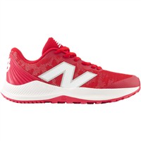 New Balance Youth 4040v7 Turf Trainer Baseball Shoe, Red/White