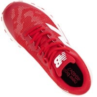 New Balance Youth 4040v7 Turf Trainer Baseball Shoe, Red/White