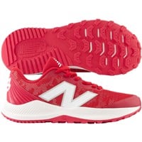 New Balance Youth 4040v7 Turf Trainer Baseball Shoe, Red/White