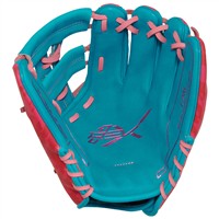 Rawlings LE REV1X Electric Unicorn 11.5in Baseball Glove (REV204-32TE), Pink/Blue