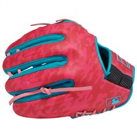 Rawlings LE REV1X Electric Unicorn 11.5in Baseball Glove (REV204-32TE), Pink/Blue