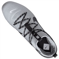 NIKE Men's Alpha Huarache NXT Metal Baseball Cleats, Silver/Black