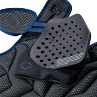 Evoshield Ltd Ed Austin Wells STMNT SRZ Int 15IN Catchers Chest Protector, Navy/Green