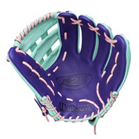 Wilson A2K DW5 12IN Baseball Glove (WBW10395212), Purple/Pink