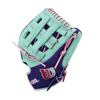 Wilson A2K DW5 12IN Baseball Glove (WBW10395212), Purple/Pink
