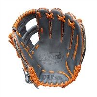 Wilson A2000 SS GH2 Game Model 11.75IN Baseball Glove (WBW1034511175), Grey/Orange