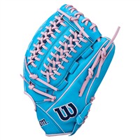 Wilson A2000 D25 12.25IN Baseball Glove (WBW1039381225), Blue/Pink