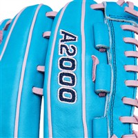 Wilson A2000 D25 12.25IN Baseball Glove (WBW1039381225), Blue/Pink