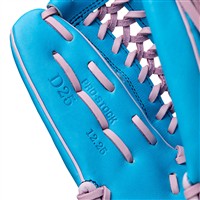 Wilson A2000 D25 12.25IN Baseball Glove (WBW1039381225), Blue/Pink