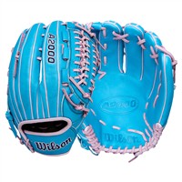 Wilson A2000 D25 12.25IN Baseball Glove (WBW1039381225), Blue/Pink