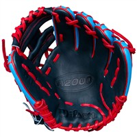 Wilson A2000 SuperSkin PF11 Pedroia Fit 11IN Baseball Glove (WBW10394011), Navy/Red