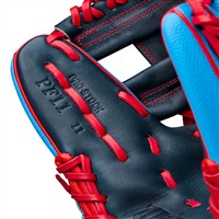 Wilson A2000 SuperSkin PF11 Pedroia Fit 11IN Baseball Glove (WBW10394011), Navy/Red