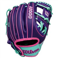 Wilson A2000 SuperSkin DP15 11.5IN Baseball Glove (WBW103941115), Purple/Pink