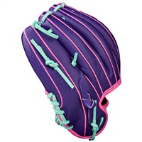 Wilson A2000 SuperSkin DP15 11.5IN Baseball Glove (WBW103941115), Purple/Pink