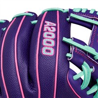 Wilson A2000 SuperSkin DP15 11.5IN Baseball Glove (WBW103941115), Purple/Pink