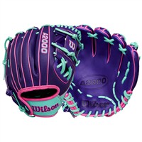 Wilson A2000 SuperSkin DP15 11.5IN Baseball Glove (WBW103941115), Purple/Pink