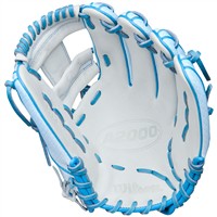 Wilson A2000 SuperSkin H12 12IN Fastpitch Glove (WBW10394612), White/Blue
