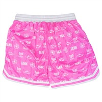 Soldier Men's Drip Shorts, Pink/White