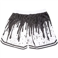 Soldier Men's Drip Shorts, White/Black