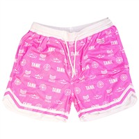 Soldier Men's Drip Shorts, Pink/White