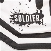 Soldier Youth Drip Shorts, White/Black