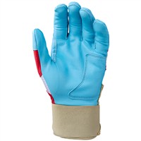 Evoshield Adult X SRZ Carbyne LE Batting Gloves w Strap, Red/White/Blue