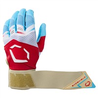 Evoshield Youth X SRZ Carbyne Limited Edition Bating Gloves w Strap, Red/White/Blue