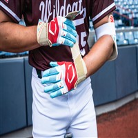 Evoshield Youth X SRZ Carbyne Limited Edition Bating Gloves w Strap, Red/White/Blue