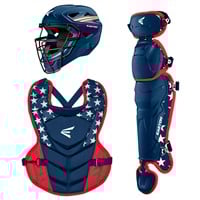 Easton Youth Black Magic 3.0 Catchers Set, Red/White/Blue